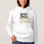 Chat Vectoriel Cool avec Lunettes de Soleil – fun パーカ (正面)
