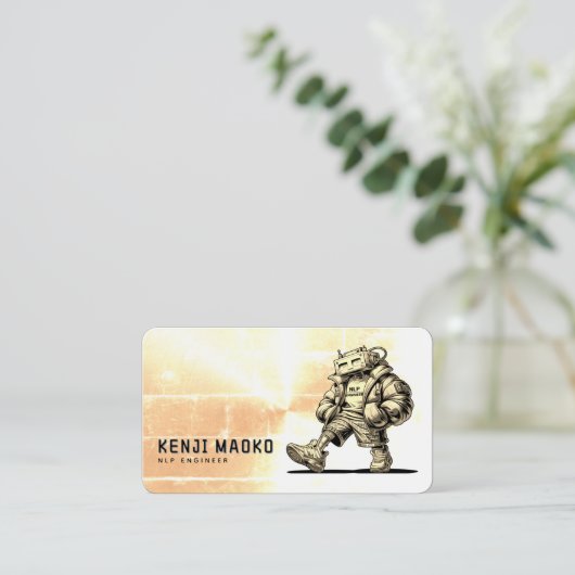 🤖Chatbotデベロッパー会話AIエンジニアNLP 名刺 (スタンド正面)