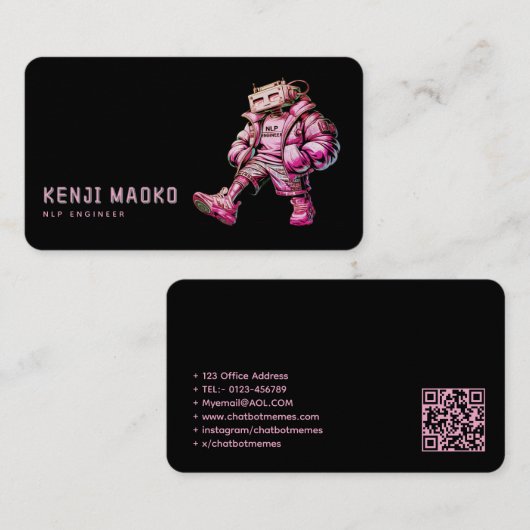 🤖Chatbotデベロッパー会話AIエンジニアNLP 名刺 (正面/裏面)
