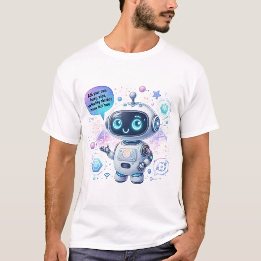 ChatbotミームをCartoonテンプレートで作成 Tシャツ (正面)