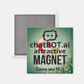 ChatBOT.ai魅力的な来MAGNET Say H i:) マグネット (正面/裏面)