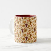 Château Bordeaux Botanical Grapes Mug ツートーンマグカップ (正面左)