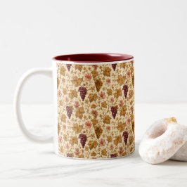 Château Bordeaux Botanical Grapes Mug ツートーンマグカップ
