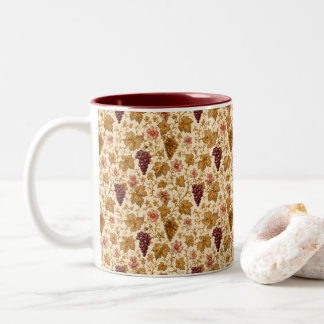 Château Bordeaux Botanical Grapes Mug ツートーンマグカップ
