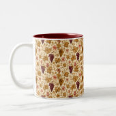 Château Bordeaux Botanical Grapes Mug ツートーンマグカップ (左)