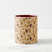 Château Bordeaux Botanical Grapes Mug ツートーンマグカップ (中央)
