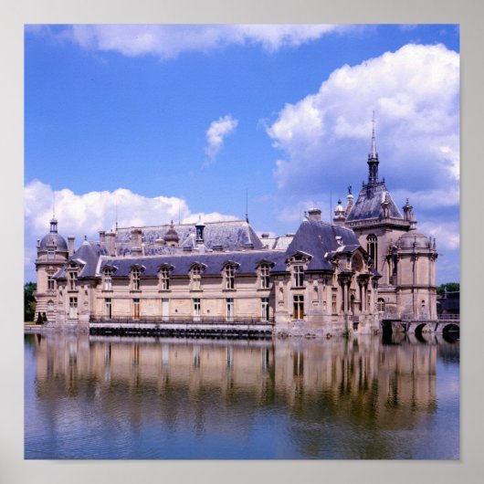 Chateau Chantilly、Oise、フランス ポスター (正面)