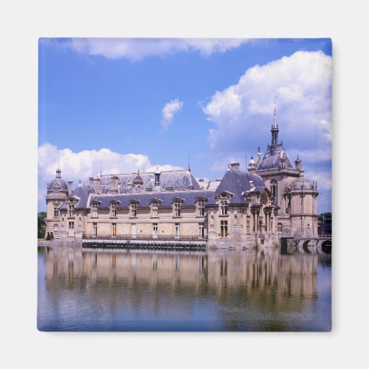 Chateau Chantilly、Oise、フランス マグネット (正面)