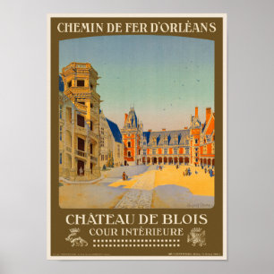 Château de Blois France Vintage Poster 1928 ポスター