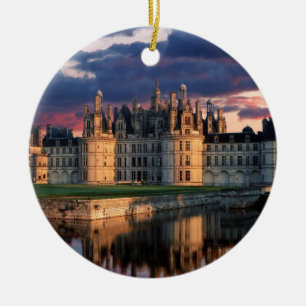chateau de chambordの城、ロワール渓谷、フランス セラミックオーナメント