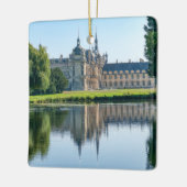 Chateau de Chantilly and reflection in a pond セラミックオーナメント (左)