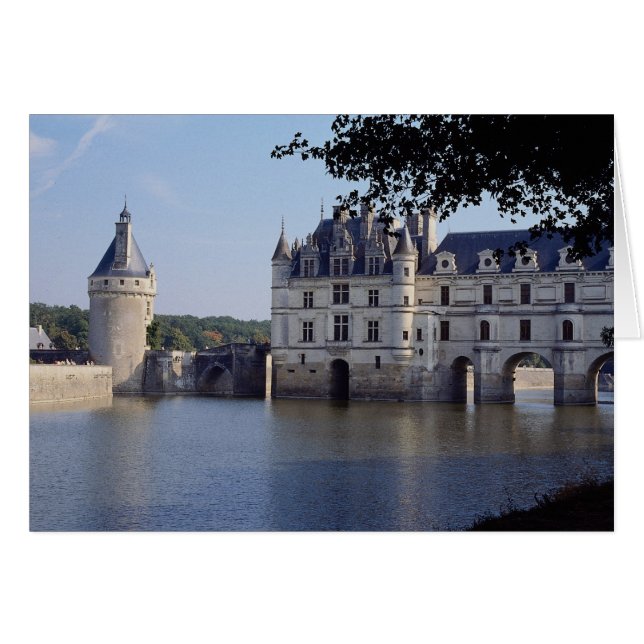 Chateau De Chenonceau、フランス (正面横)
