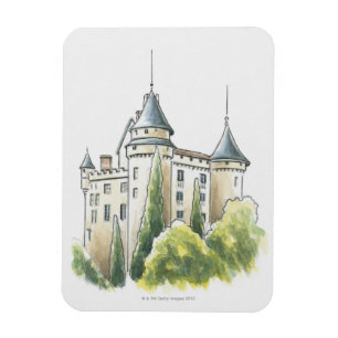 Chateau de Mercues、フランス マグネット