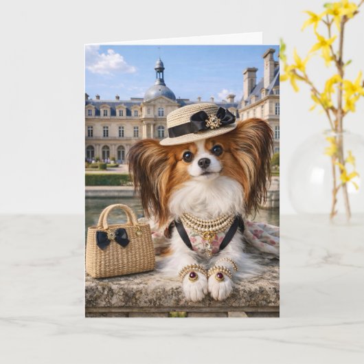 Château Papillon Blank Card カード (黄色い花)