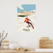 Chatel Ski Resort Travel Poster ポスター (キッチン)