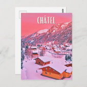 Châtel Station de ski ポストカード (正面/裏面)
