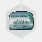 Chatfield Reservoir Colorado Deer ガラスオーナメント (裏面)