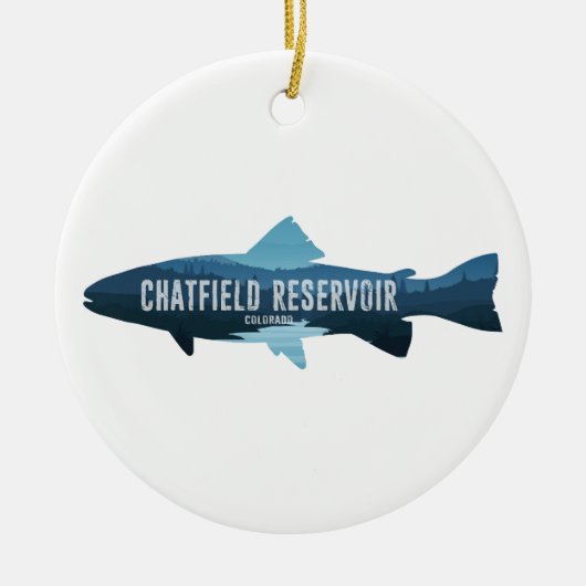 Chatfield Reservoir Colorado Fish セラミックオーナメント (正面)