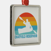 Chatfield Reservoir Colorado Kayak メタルオーナメント (右)
