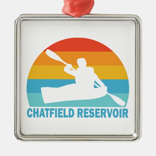 Chatfield Reservoir Colorado Kayak メタルオーナメント (正面)