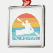 Chatfield Reservoir Colorado Kayak メタルオーナメント (左)