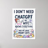 ChatGPTはいらない 妻は全てを知っている キャンバスプリント (正面)
