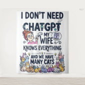 ChatGPTはいらない 妻は全てを知っている タペストリー (正面)
