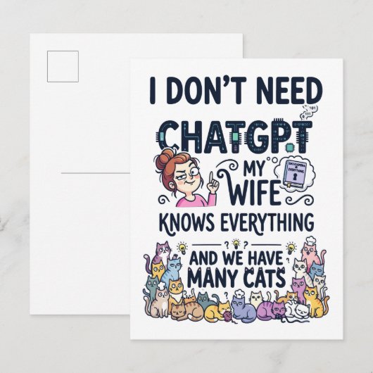 ChatGPTはいらない 妻は全てを知っている ポストカード (正面/裏面)
