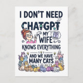 ChatGPTはいらない 妻は全てを知っている ポストカード (正面)