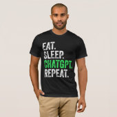 Chatgpt食べリプートのスリープ Tシャツ (正面フル)