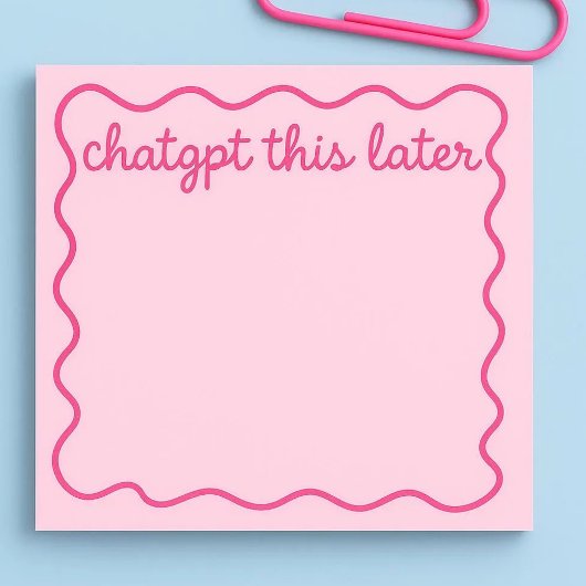 「ChatGPT、今はやめとけ」 ポストイット