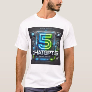 ChatGPT 5 AI Tシャツ 未来的な技術とAI愛好家