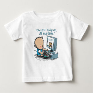 "ChatGPT's Junior Developer"天才ベビーギフト ベビーTシャツ
