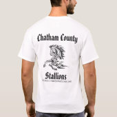 Chatham郡の種馬レトロメンズティー Tシャツ (裏面)