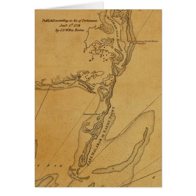 Chatham、マサチューセッツの1779地図 (正面)