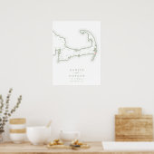 Chatham Bars Inn Wedding Sage Guest Book Poster ポスター (キッチン)