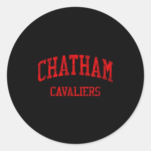 Chatham High School Hs Chatham ラウンドシール (正面)
