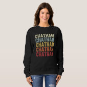 Chatham Illinois Chatham IL Retro Vintage Text スウェットシャツ (正面フル)