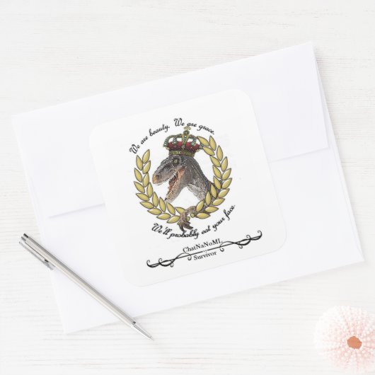 ChatNaNoMLスタンプ スクエアシール (封筒)