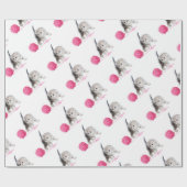 Chaton drôle adorable Low Poly mignon ラッピングペーパー (フラット)