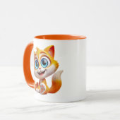 Chaton trop mignon aux grands yeux bleus. マグカップ (正面左)