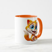 Chaton trop mignon aux grands yeux bleus. マグカップ (正面右)