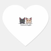 Chats en famille ハートシール (正面)