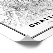 Chattanooga Map ポスター (角)