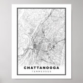 Chattanooga Map ポスター (正面)