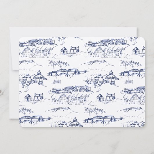 Chattanooga Toile Navy and White日付を保存 (裏面)