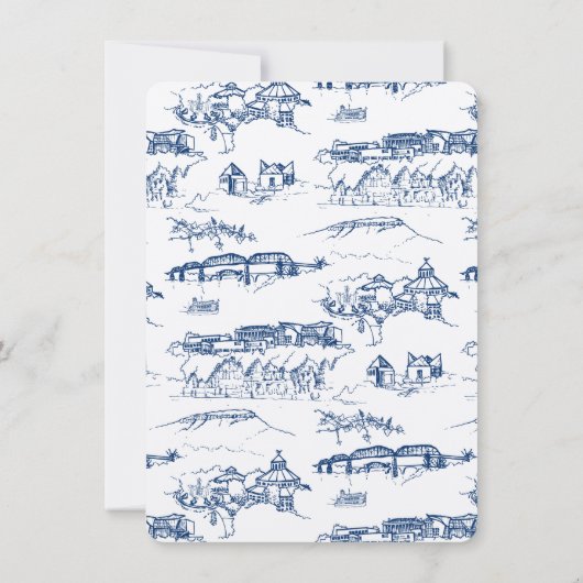 Chattanooga Toile Navy and White日付を保存 (裏面)