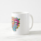 Chatty Blossoms Taza コーヒーマグカップ (正面右)