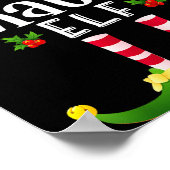 Chatty Christmas Elf Matching Pajama X-mas Party  ポスター (角)
