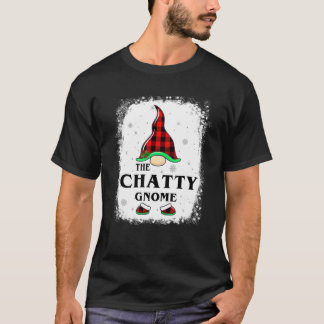 Chatty Gnome Buffalo Plaid Matching Family Xmas Pa Tシャツ